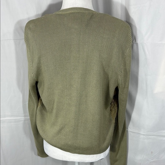 VINTAGE CARLISLE 100% SILK SAGE KNIT JACKET & TANK SET L - Picture 10 of 14
